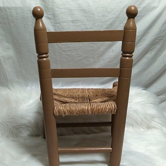 SALE! RARE! Antique French Oak Shaker Style Childs Chair W/Rush Seat - Picture 6 of 9